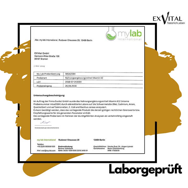 EXVital - Wholesale Oral Supplement/Vitamin - Vitamin K2 MK7 all-trans vitamin (menaquinone) drops 30ml6