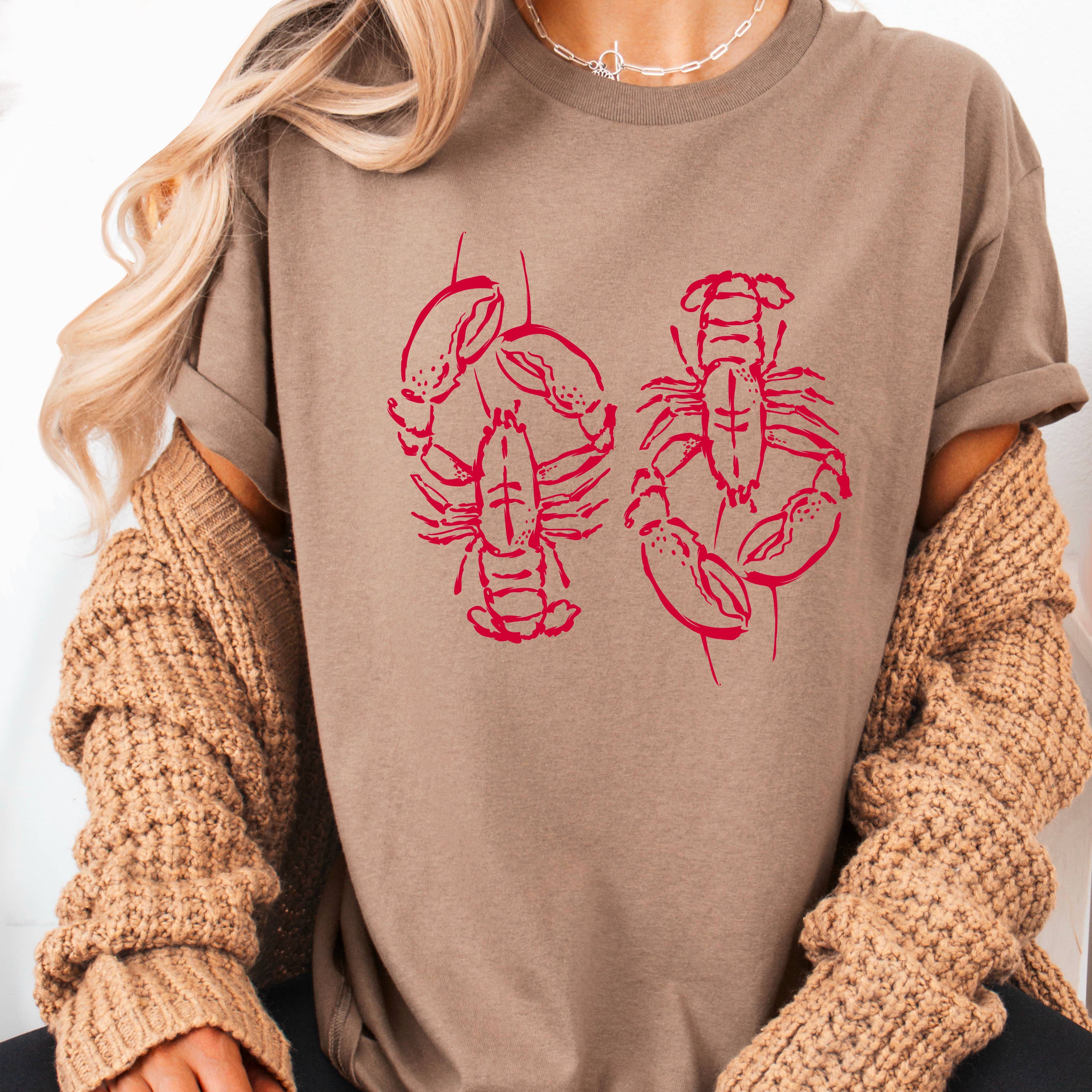 Shoppe SHC - Wholesale T-Shirt (Graphic) - Women's - Spring 2025 Coastal Aesthetic Lobster | Graphic Tee |Gildan 3