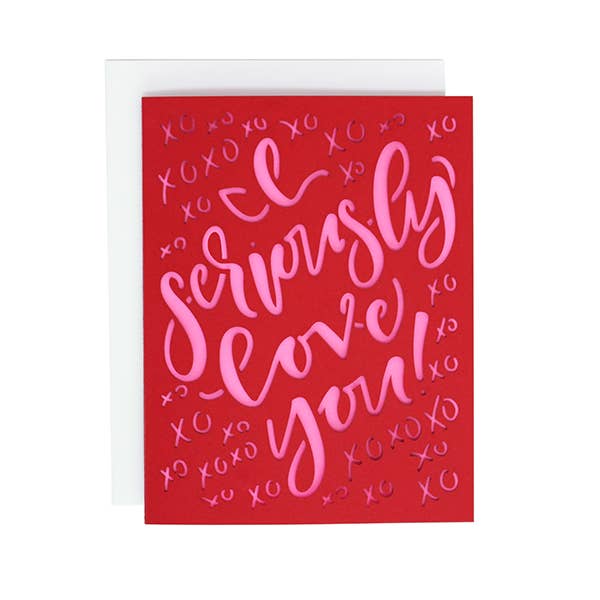 I Seriously Love You Laser Cut Card for wholesale by Alexis Mattox Design