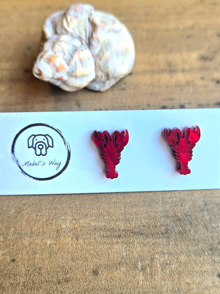 Red Lobster Stud Earrings for wholesale by Mabel's Way