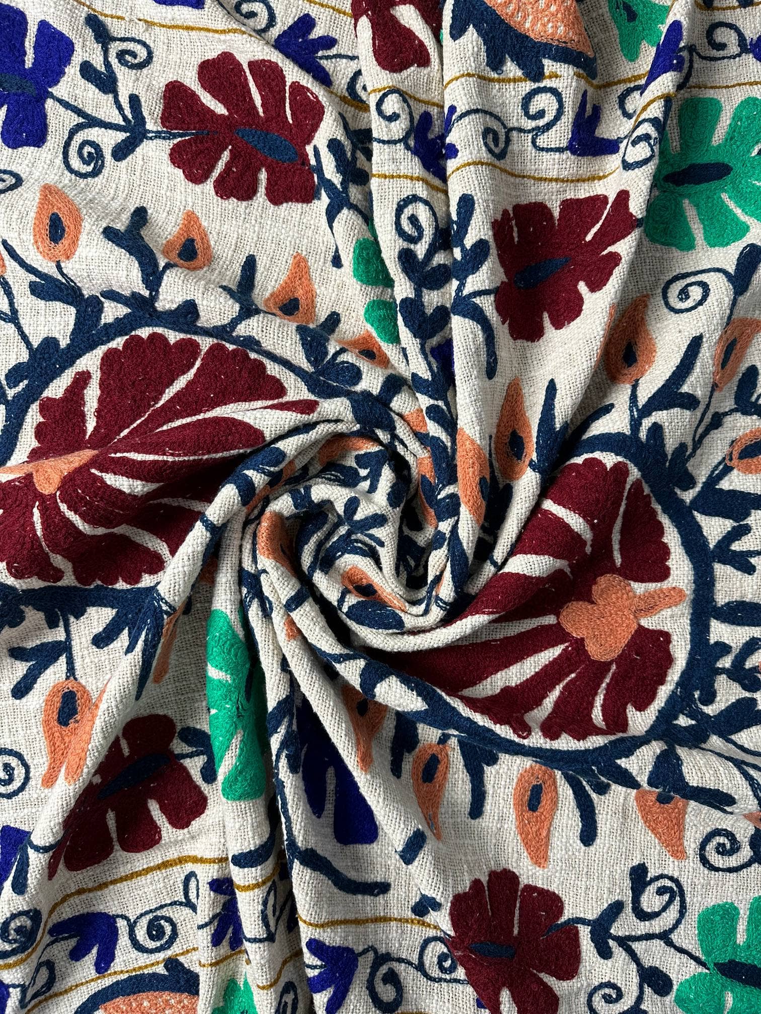 The Eastern Loom - Wholesale Throw Blanket - Suzani Throw, Hand Embroidery Bedspread, Cotton Wall hanging7