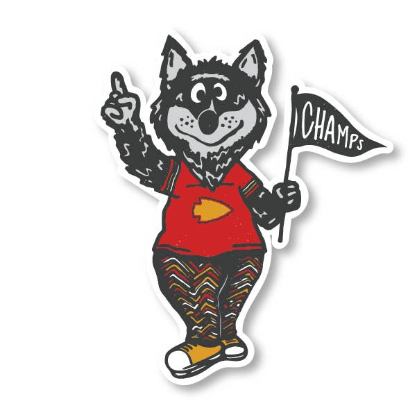 KC Wolf Sticker for wholesale by Sift & Serif Design Studio
