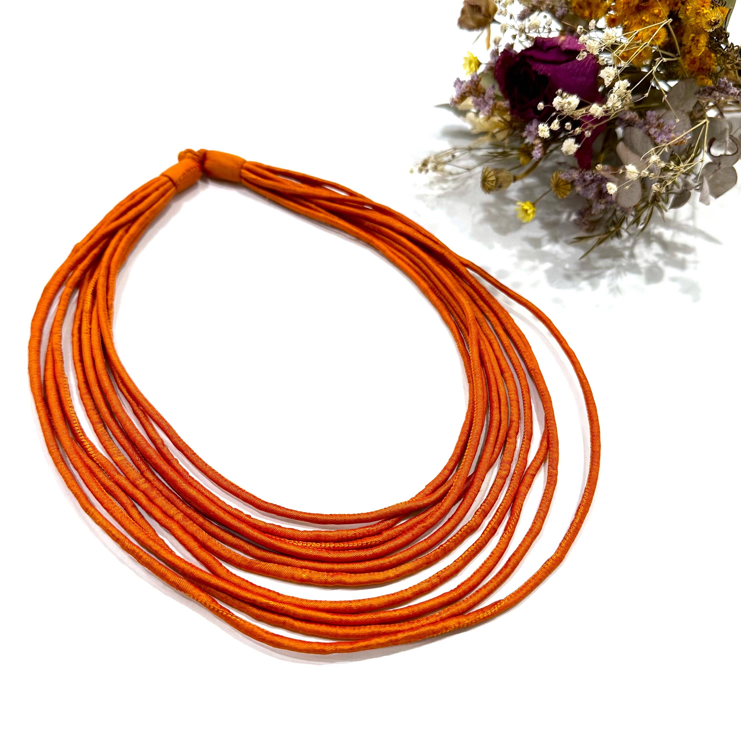 Sophie Silks - Wholesale Woven Necklace - Multi Strands Boho Necklace15