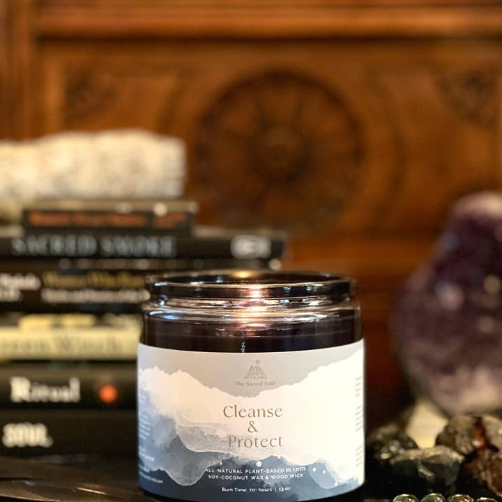 The Sacred Wild Candle Co - Wholesale Jar/filled candle - Cleanse and Protect Intention Candle1