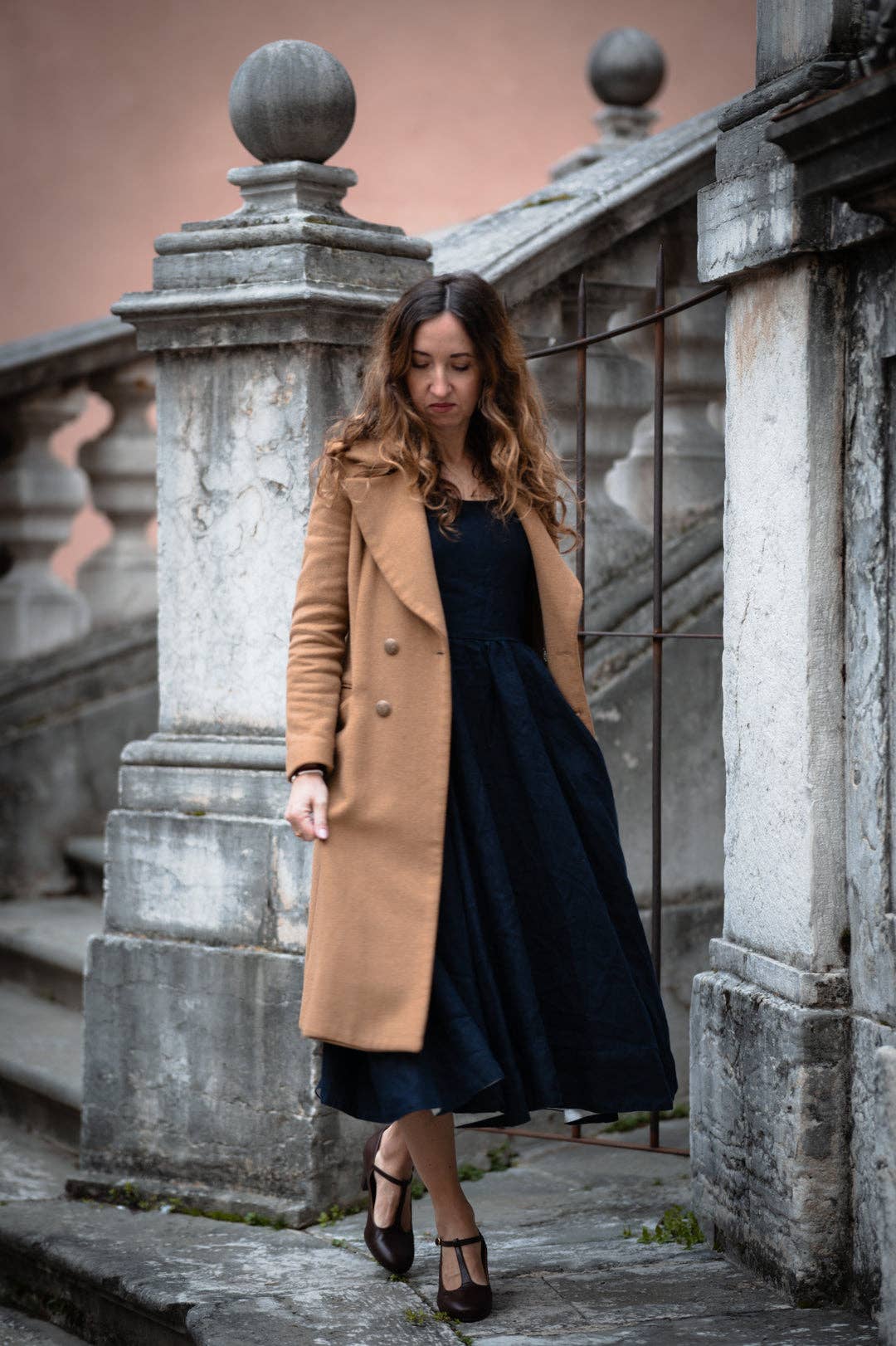 MIUMMASH DAMIAN TOMZIK - Wholesale Low Heels - Women's - Handmade Leather heels (5.5 cm)-Astrid-Chocolate Brown 35-421