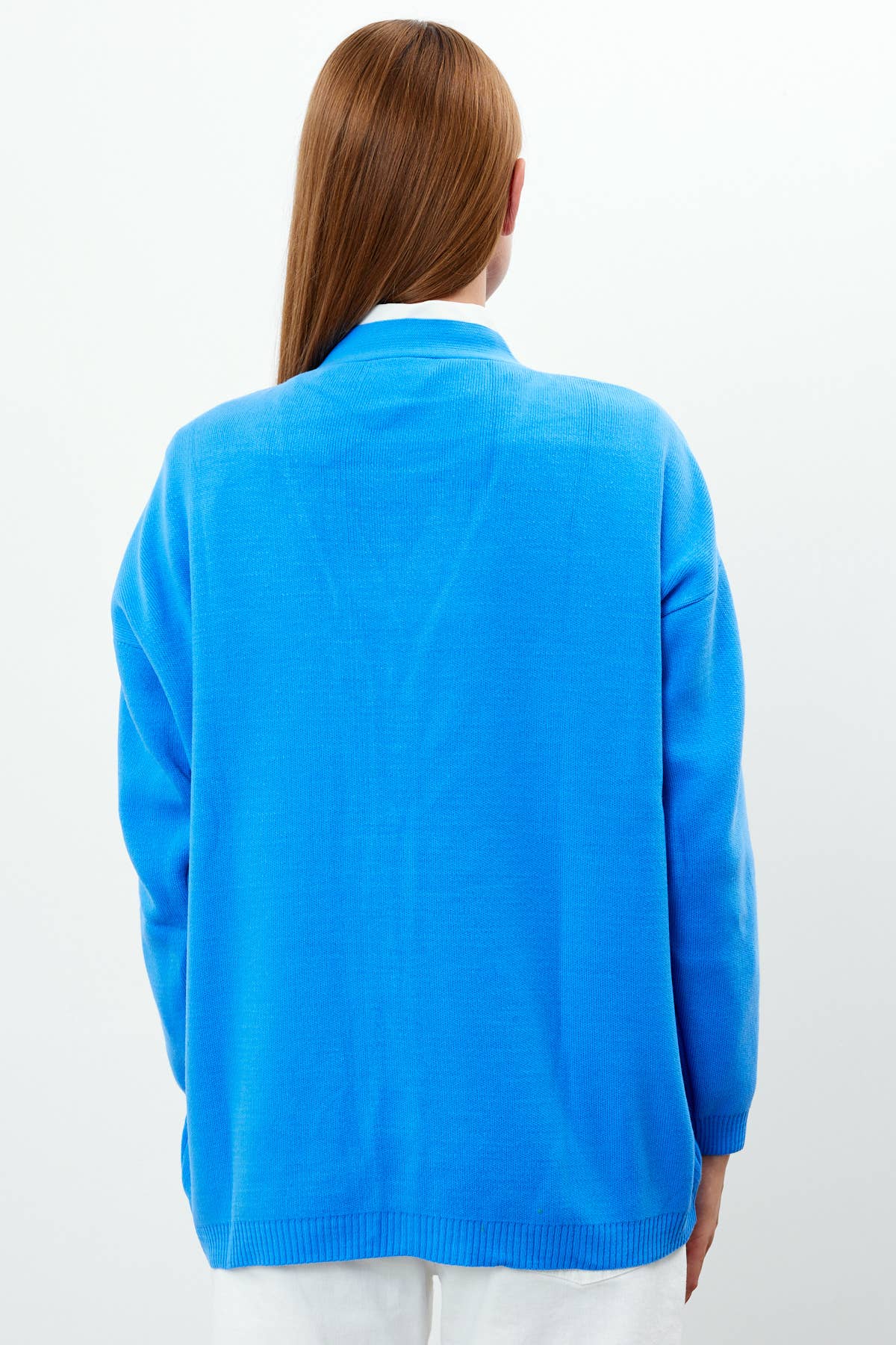 VAV NEW YORK - Wholesale Cardigan - Women's - Women's Solid Color Mid-Length Knit Cardigan Oversized Solid4