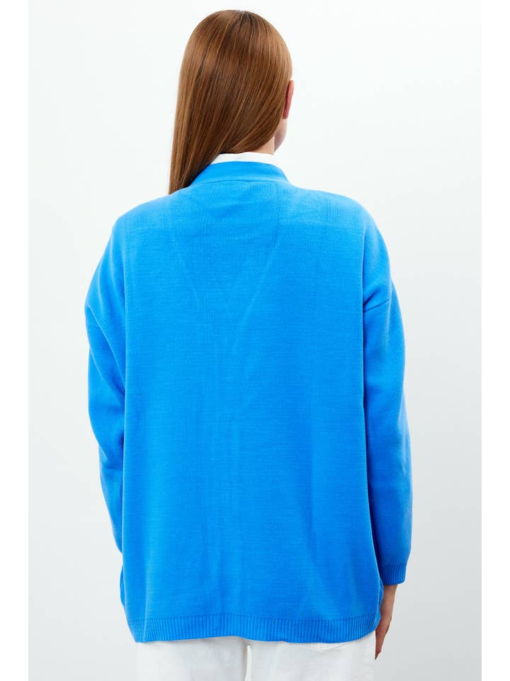 VAV NEW YORK – wholesale Cardigan – Women’s – Women's Solid Color Mid-Length Knit Cardigan Oversized Solid4