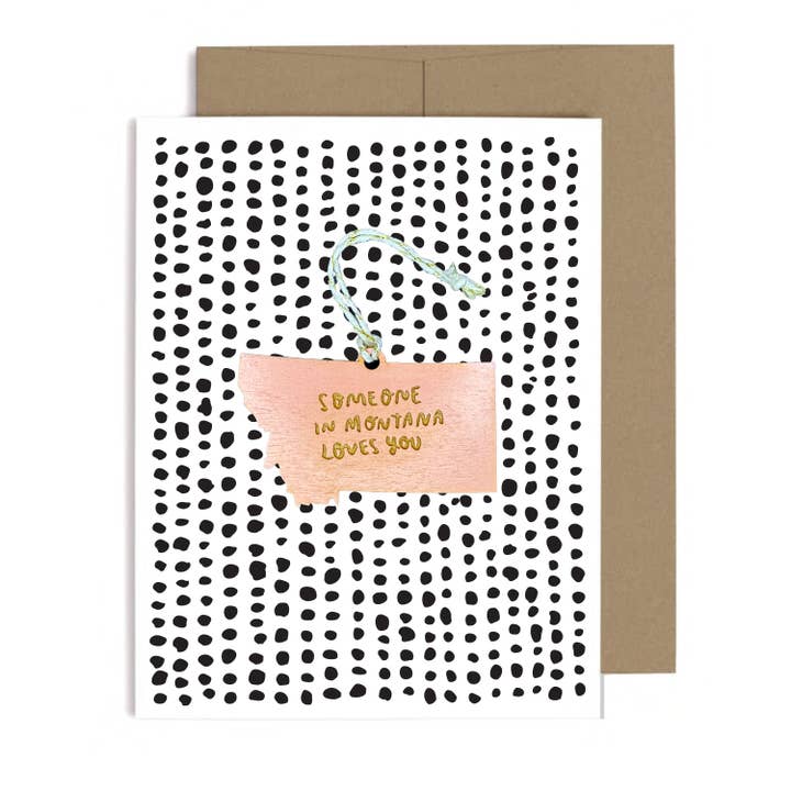 Someone in Montana Loves You Ornament w/Card for wholesale by SnowMade