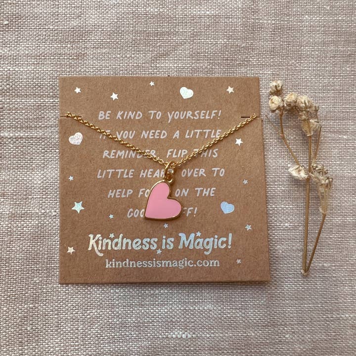 Kindness is Magic - Wholesale Halskettinghanger - Tiny Heart ketting met bevestigingen, alle kleuren11