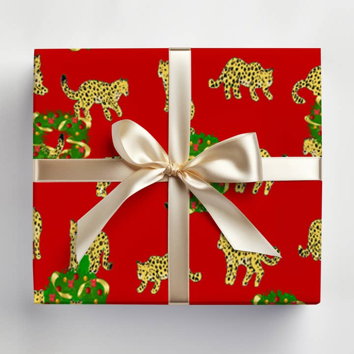 Red Leopard Gift Wrap for wholesale by JOSIL Paperie & Gift