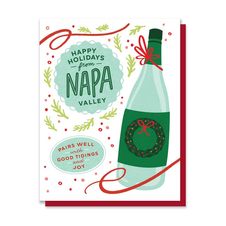 Carte Joyeuses Fêtes de Napa pour la vente par Paper Parasol Press