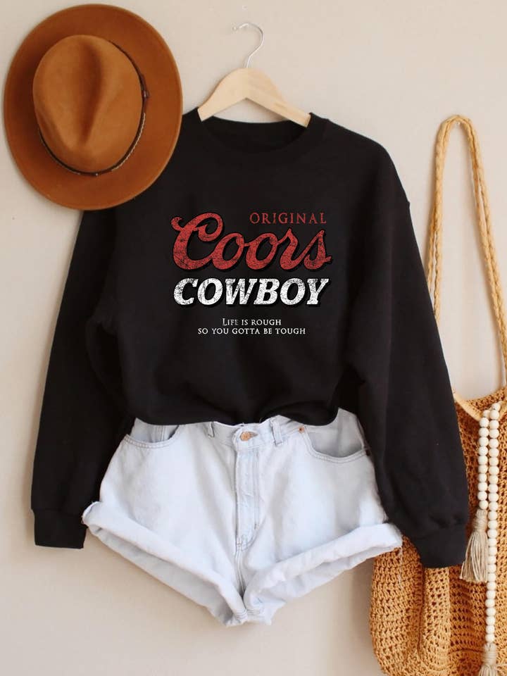 PNSS-P6653 Coors Cowboy Graphic sweatshirt for wholesale by PINK NABI