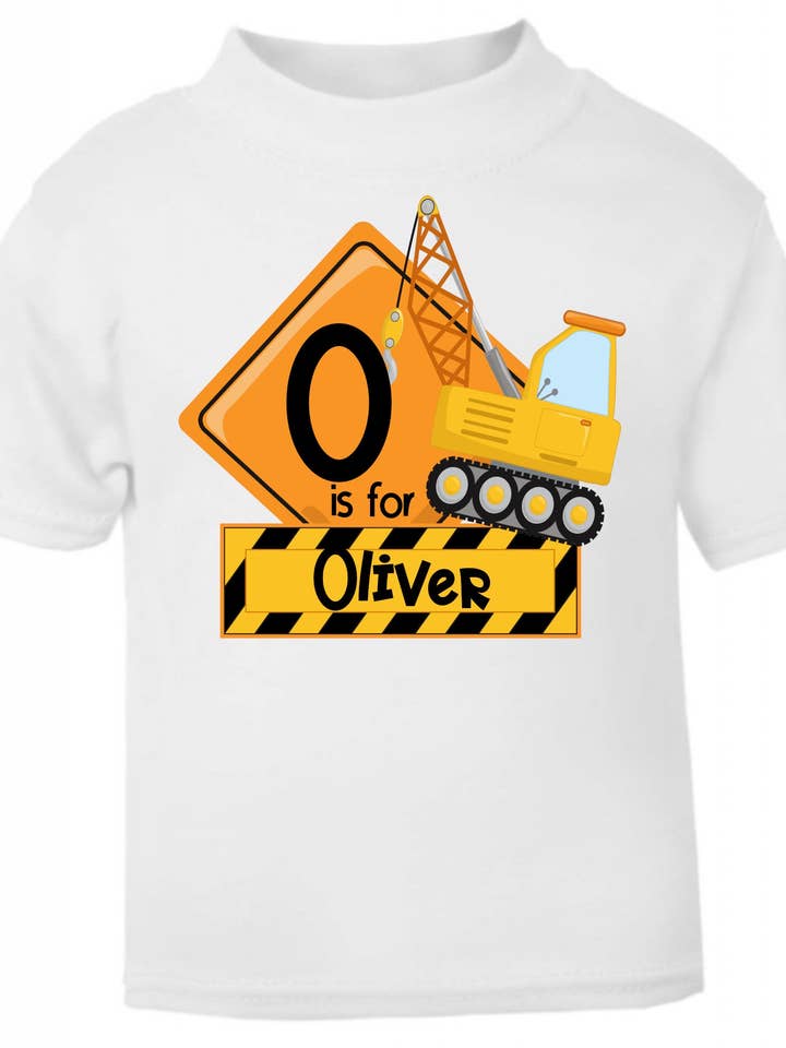 Camiseta infantil personalizada Crane Construction Builder para venta al por mayor de Little Ratbag