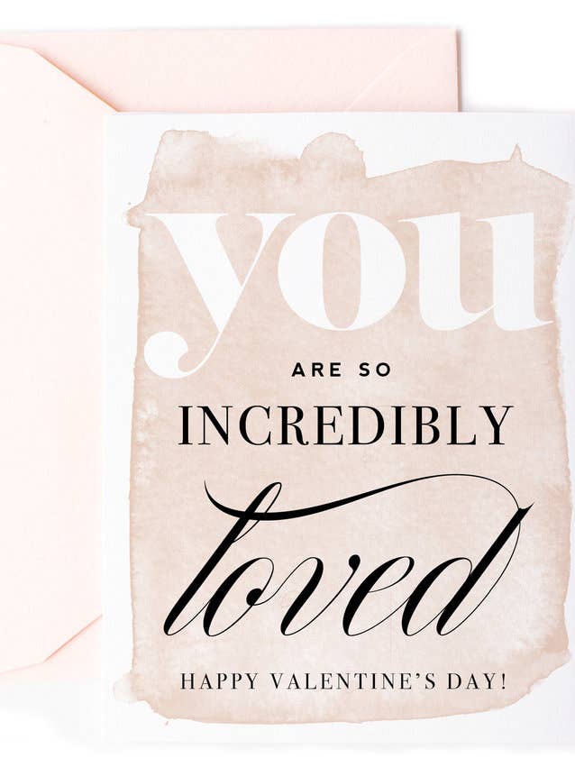 You Are So Loved - Sweet Valentine's Day Greeting Card for wholesale by Kitty Meow Boutique