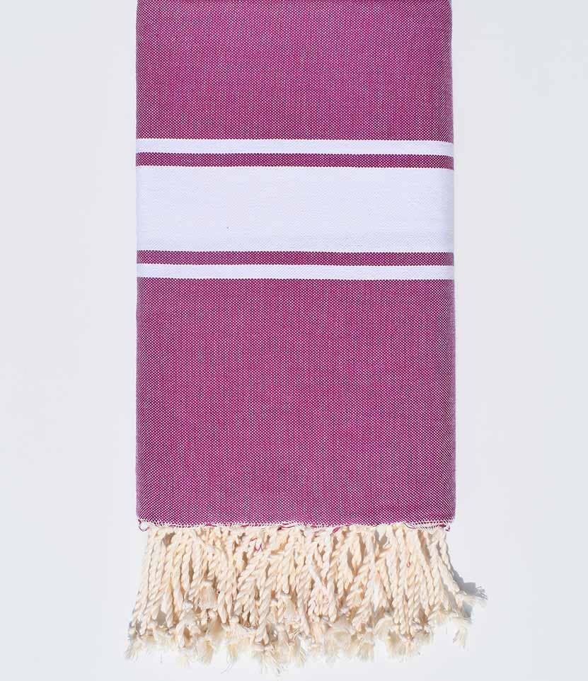 Fouta Tunisia - Vente Serviette de plage - Fouta XL Classique avec Bandes Blanches2