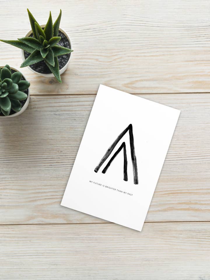 4x6" BRIGHT FUTURE Positive Affirmation Art Print / Postcard for wholesale by Ruju