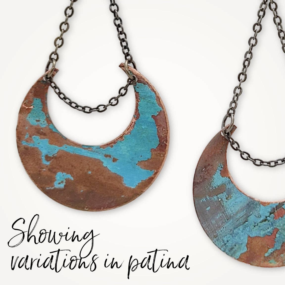 Beatrixbell Handcrafted - Wholesale Dangle Earrings - Copper Moon Earrings6