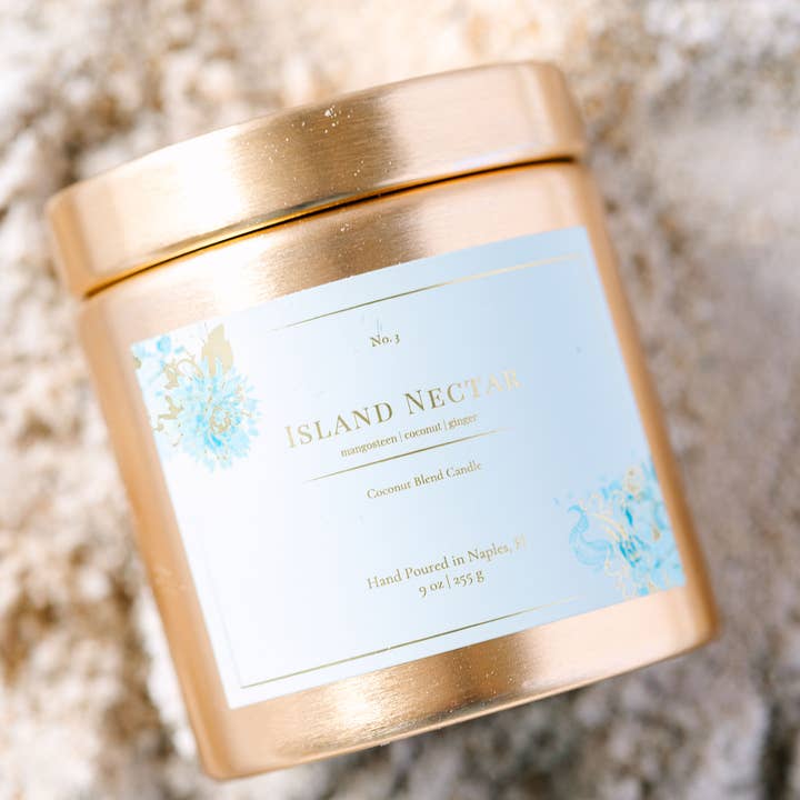 Nokomis Home Fragrance - Wholesale Jar/filled candle - Island Nectar Coconut Soy Candle1