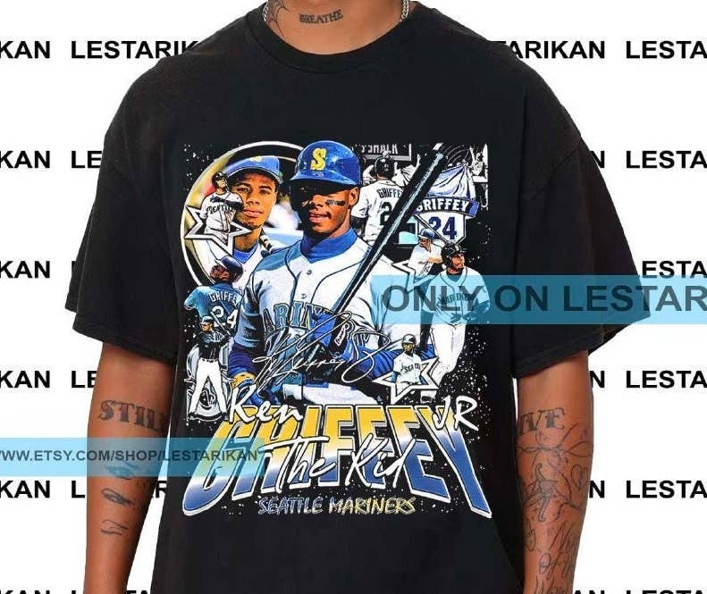 TheKingShirt - Wholesale Graphic Sweatshirt - Women's - Ken Griffey Jr. Shirt - Classic 90S Baseball Graphic Tee0