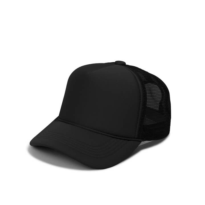 Burzip collection - Wholesale Hat Accessory - Men's - Plain Foam Trucker Hat - SOLID