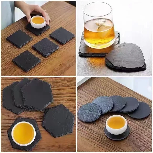 Sostraw & SmartThings – wholesale Coasters – Slate Coaster - Heart, Round or Square10