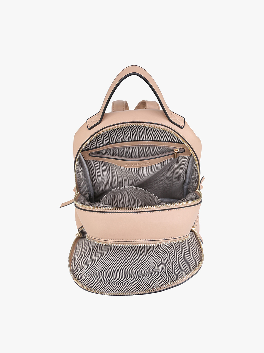 Jen & Co. - Wholesale Backpack - Women's - BP1985 Marty 2 Compartment Backpack w/ Stitch Detail5