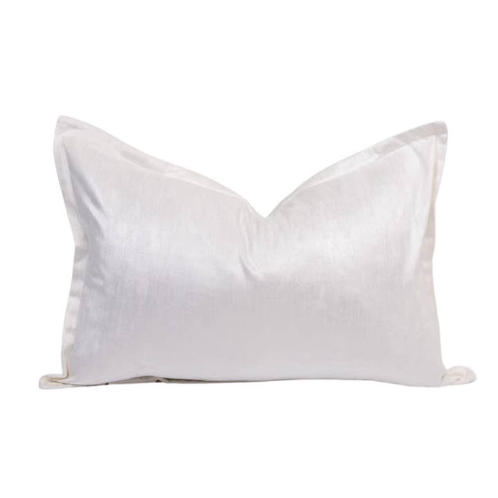 Vit Sammet Kuddfodral Medium Ländkudde 40 x 60 cm för wholesale av BHD HOME