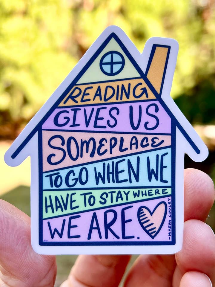 La lectura nos da un lugar adonde ir {sticker} para venta al por mayor de Uncle Dunc's Sticker Shoppe