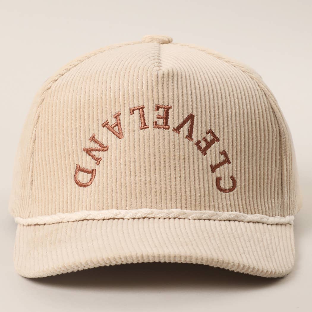 CORDUROY 3003 Cappello Ricamato in Velluto a Coste Personalizzato - La Tua Città e Stato in vendita all'ingrosso su Faire15