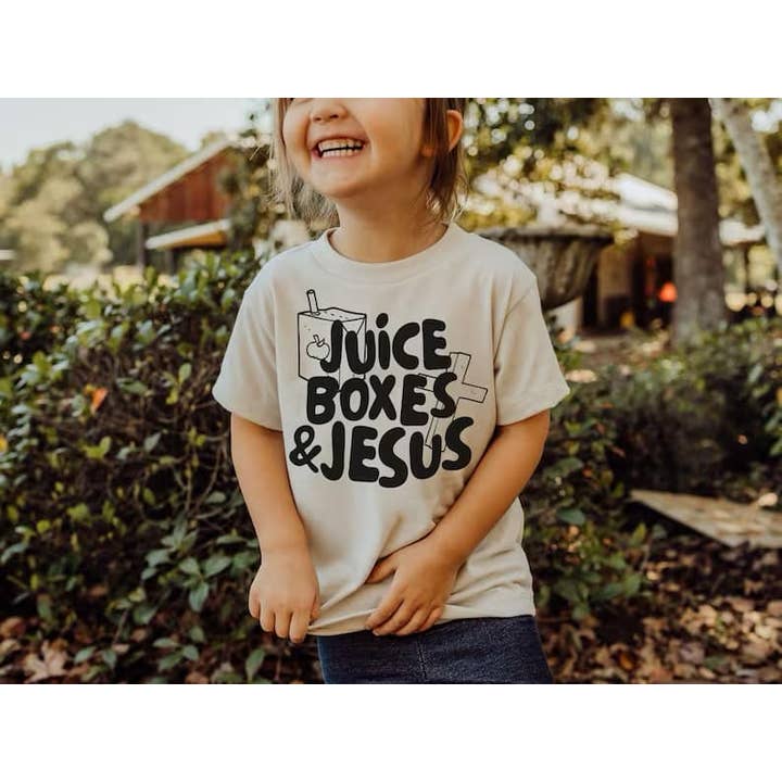J. Mack Designs - Wholesale Screen Printed T-Shirt - Kids - Juice Boxes & Jesus Faith Youth Graphic Tee