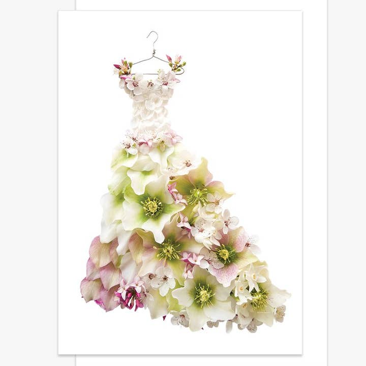 Springtime Dress – Floral Greeting Card for wholesale by petal & pins