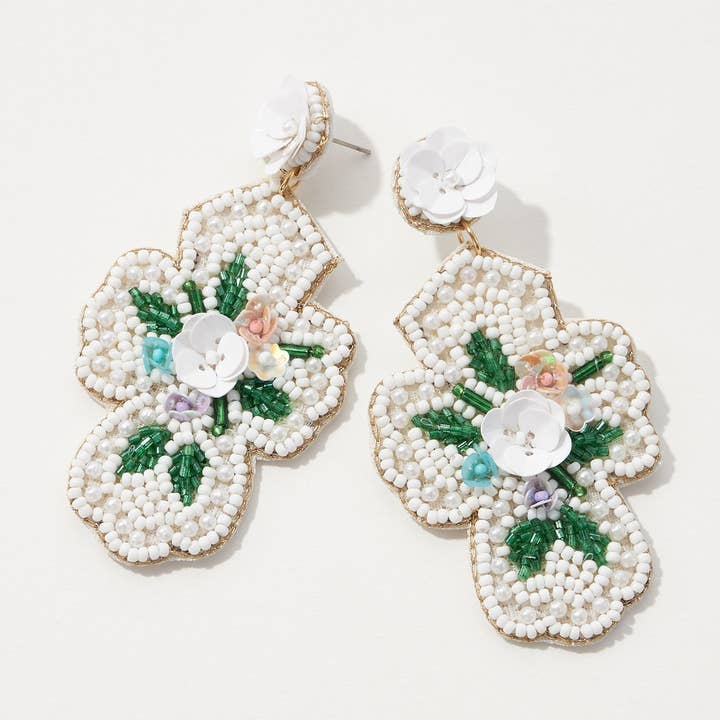 Easter Flower Cross Indian Beads Earring for wholesale by Lilla Haven