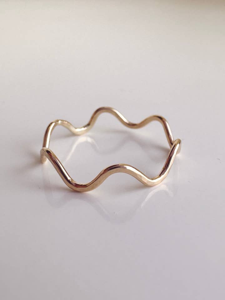 wave ring, wavy ring, zig zag ring, dainty ring, minimalist for wholesale by AVA Handmade Jewelry
