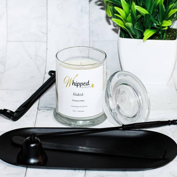 Candela profumata in cera di cocco nuda per la vendita all'ingrosso da parte di Whipped Scents