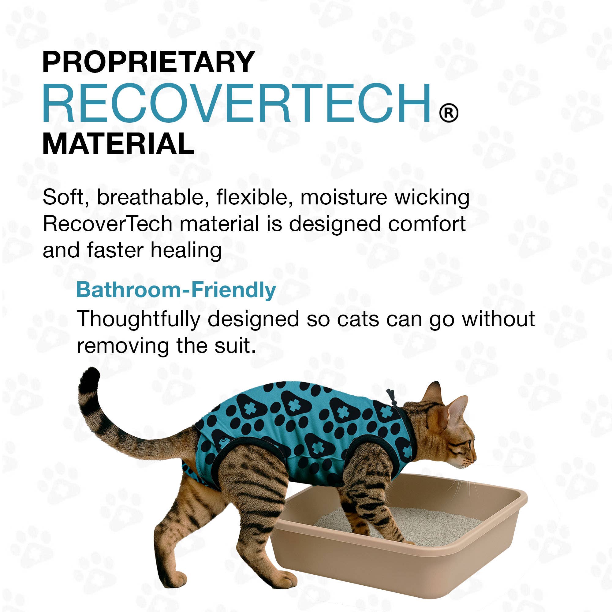 bleu Combinaison de récupération pour chat BellyGuard - Patte bleue en vente sur Faire5