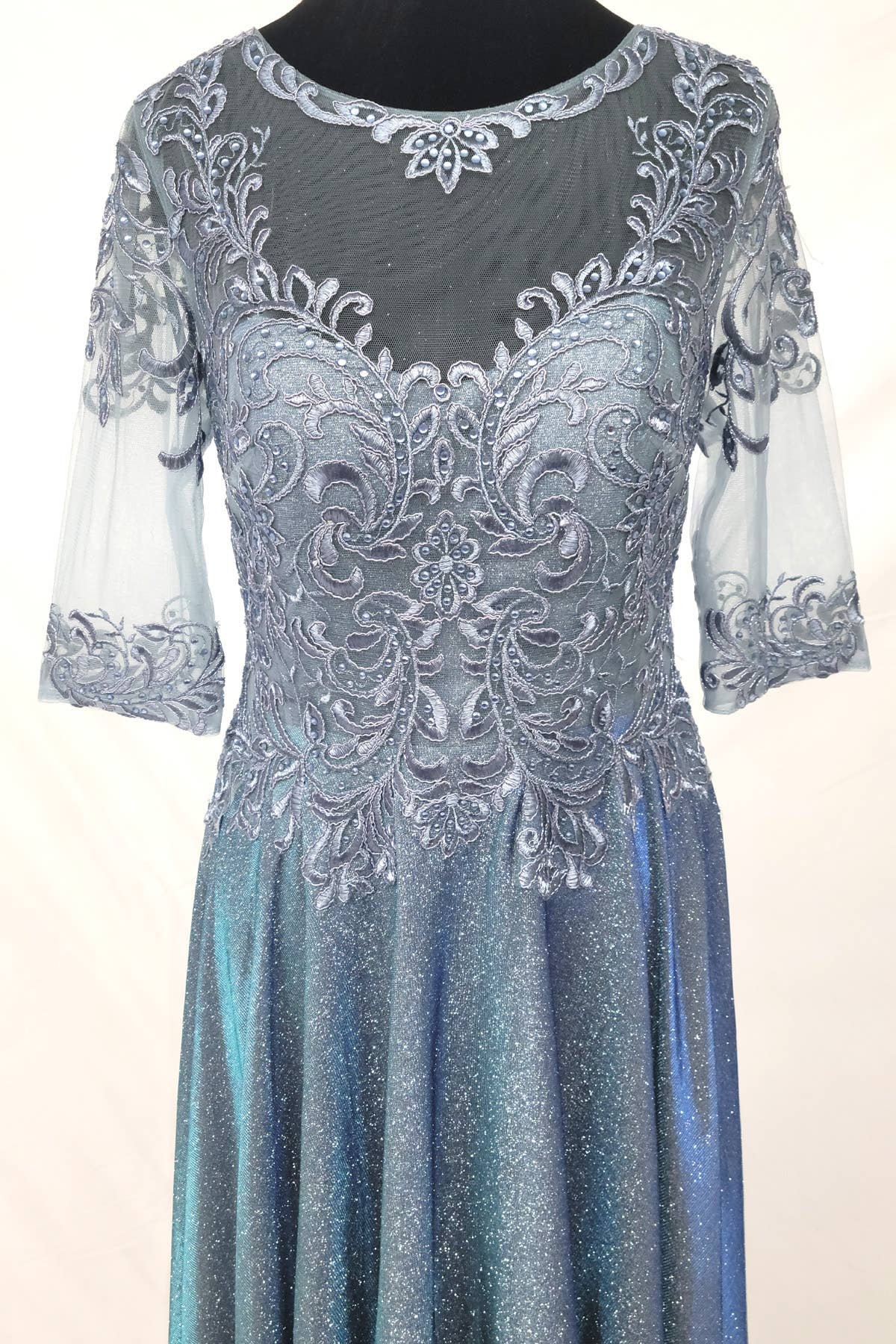 Chicas - Vendita all'ingrosso Vestito - Donna - Abito lungo Missy con maniche 3/4 e tasche J006-S-4XL15