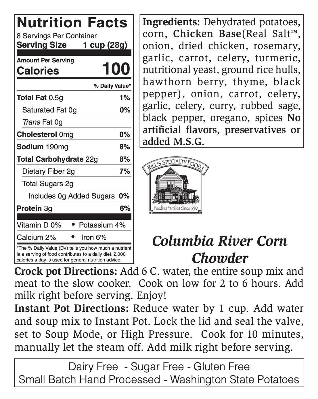 Rill Foods - Wholesale Soup - Small Columbia River Corn Chowder Soup Mix3