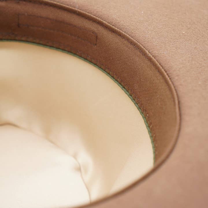 Olive & Pique - Wholesale Fedora - Women's - Leopard Banded 100% Wool Felt Structed Rancher, Satin Lined, Chestnut3