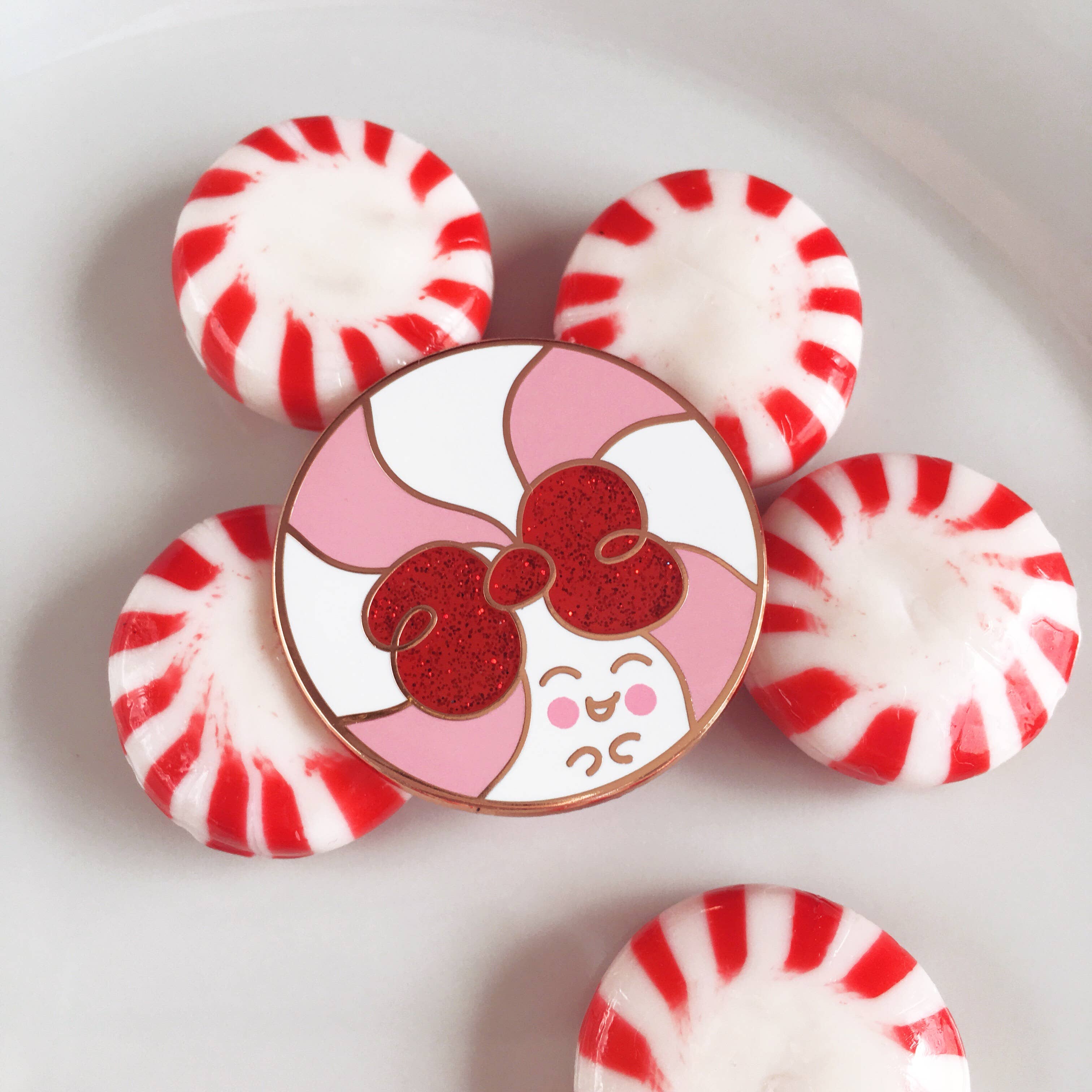 The Avera Boutique - Wholesale Lapel Pin/Button - Pattie the Peppermint Enamel Pin1