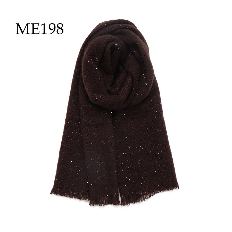 Adorro – wholesale Scarf – Women's – Soft Chunky Knit Metallic Shimmer Solid Scarf (14 colors) 5