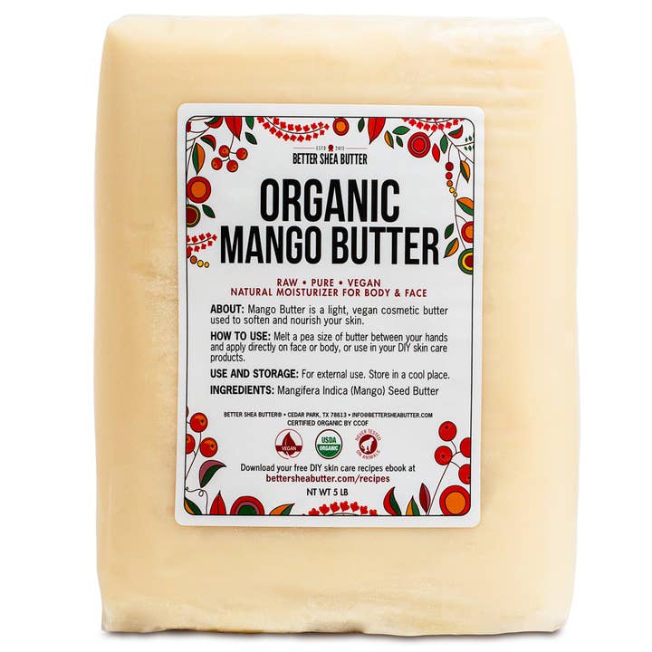 Better Shea Butter - Wholesale Hand & Body Lotion - Organic Mango Butter - 10 lb bulk