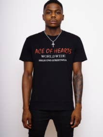 Camiseta com logotipo por atacado de Ace Of Hearts World Wide