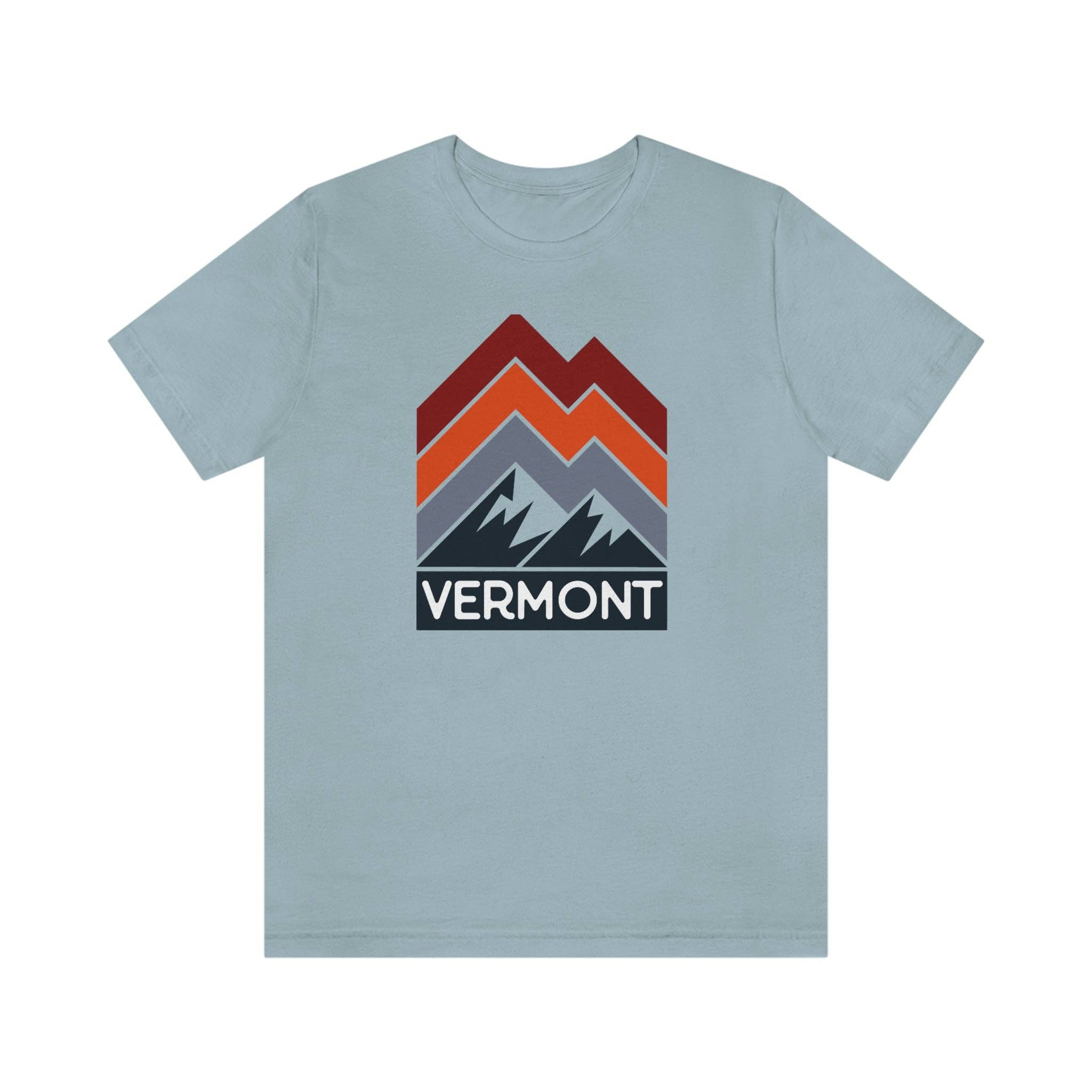 Hey Mountains - Wholesale Screen Printed T-Shirt - Unisex - Vermont T-Shirt - Retro Mountain Unisex Vermont Shirt0