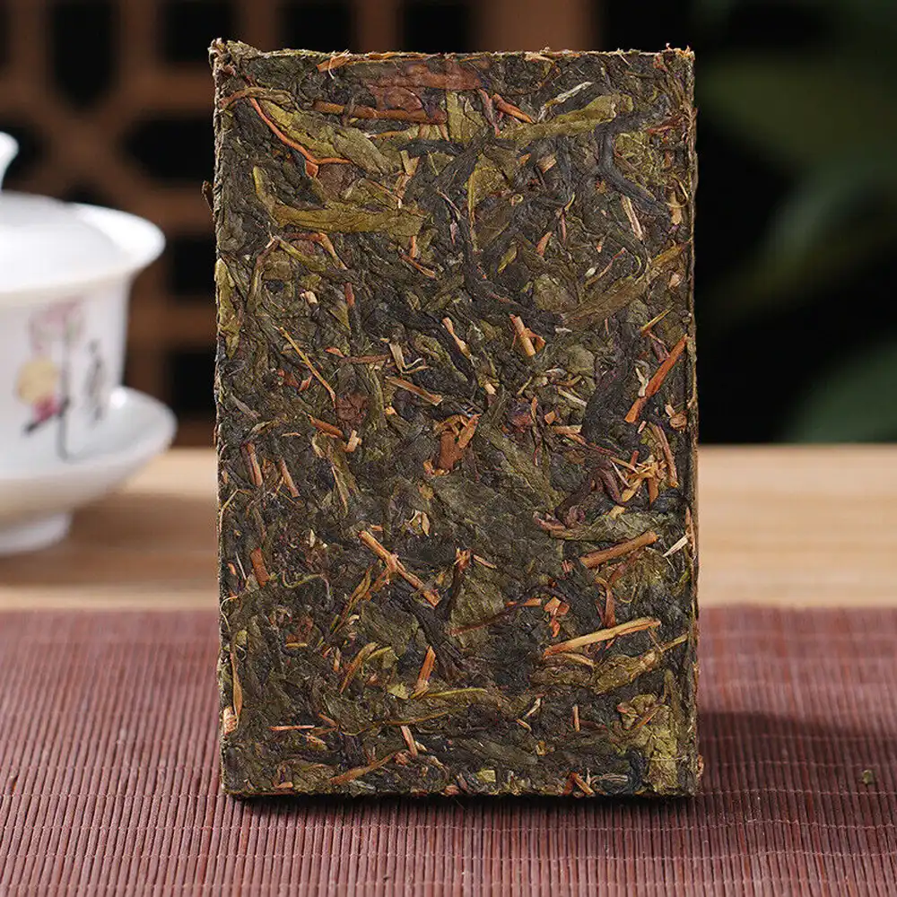 Tea soul - Wholesale Losse thee - Puer Sheng-thee (rauw) Xi Gui Gold Leaf 2019 Baksteen 1kg0