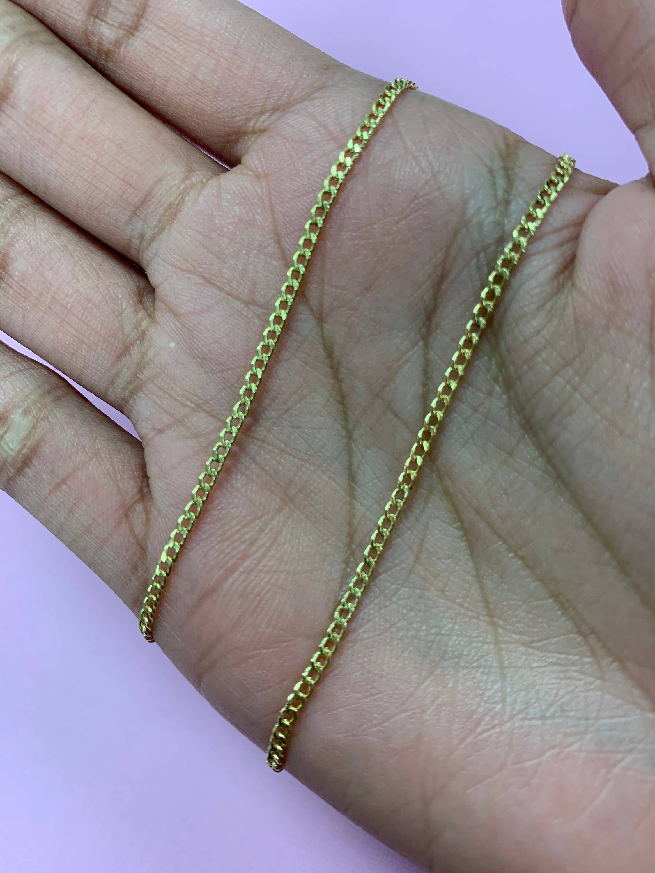 The Bead Bazaar - Wholesale Link & chain necklace - Wholesale Gold Filled Chain By The Foot, 18KT Gold Filled Curb Chain, Bulk Curb Chains, Gold Filled Flat Chain, Wholesale Chain To Make Necklace5