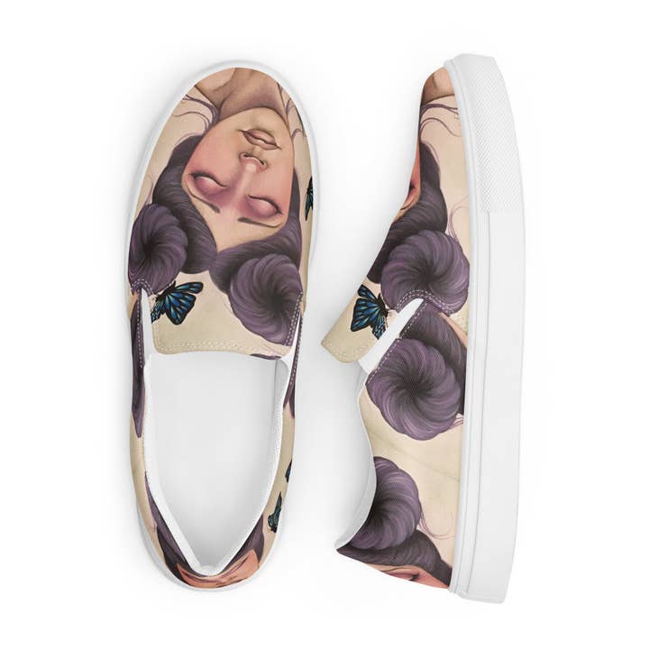“Metamorphosis” Women’s slip-on canvas shoes for wholesale by The Art of Francella