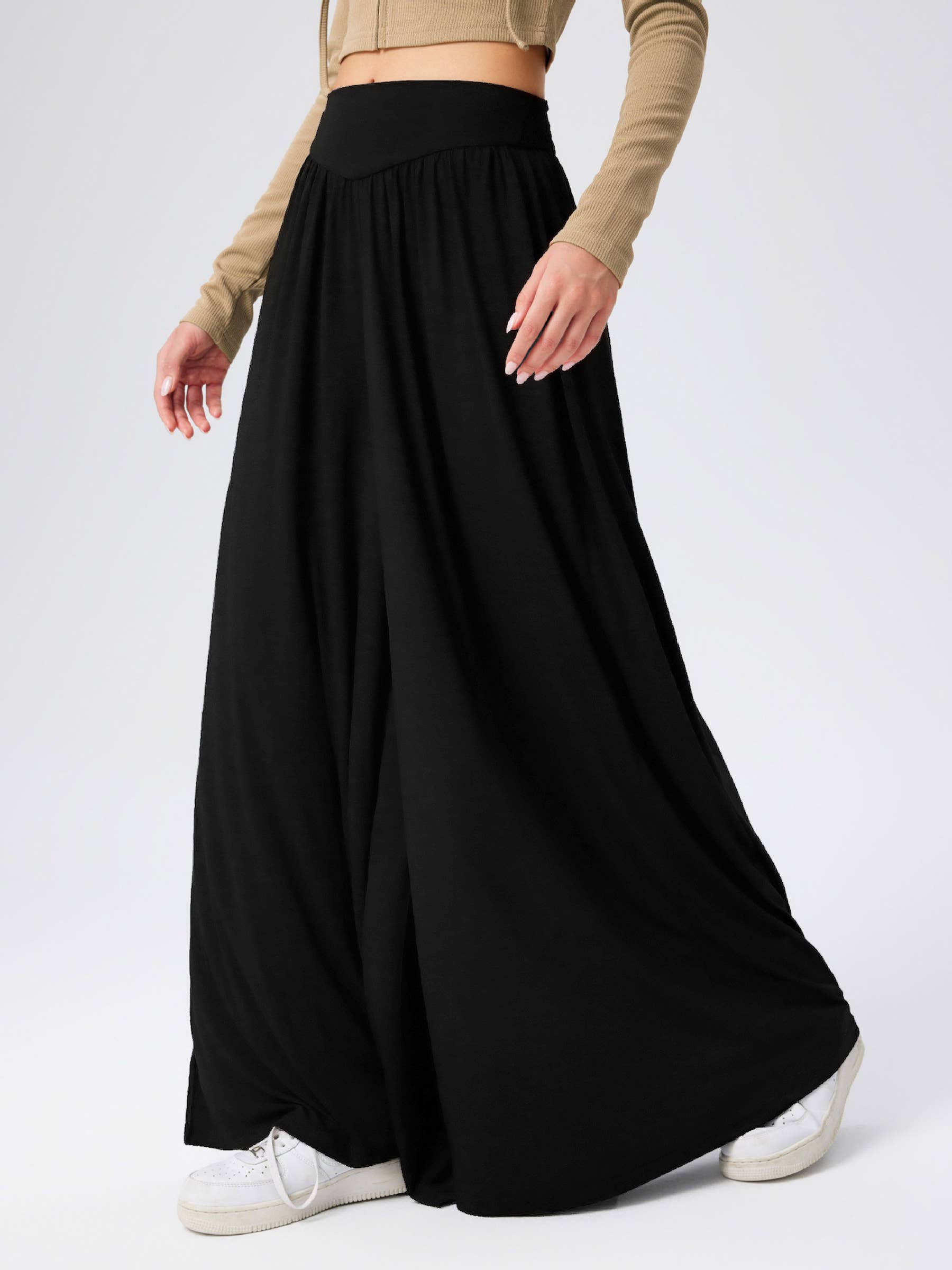 Wholesalesir - Wholesale Pants - Women's - Leisure High Waisted Wide Leg Pants0