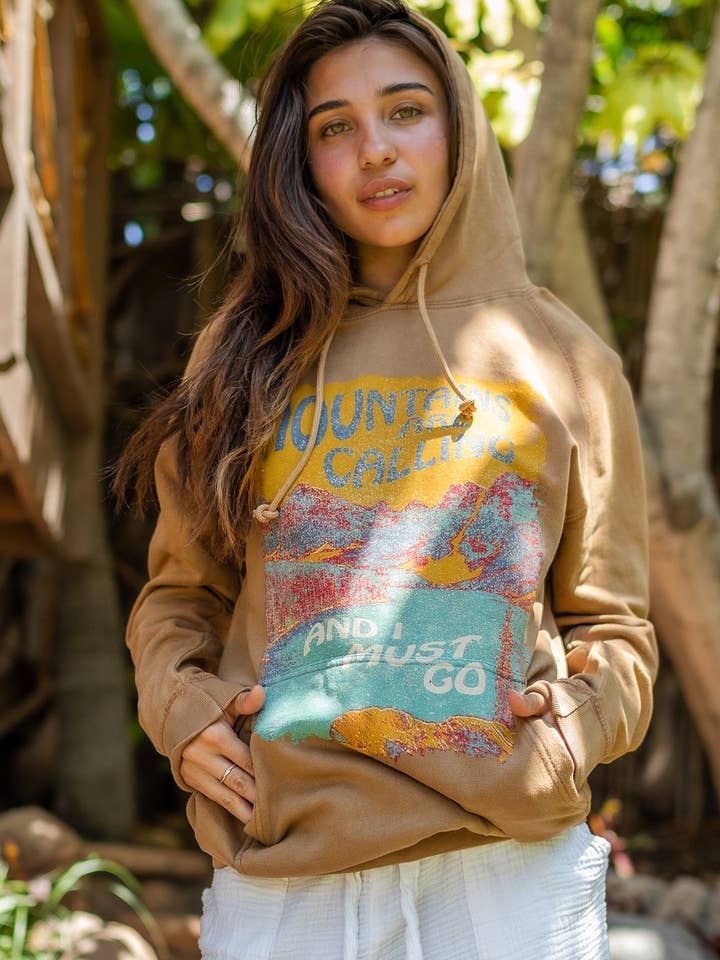 Mountains Calling Vintage Hoodie for wholesale by Life Clothing Co