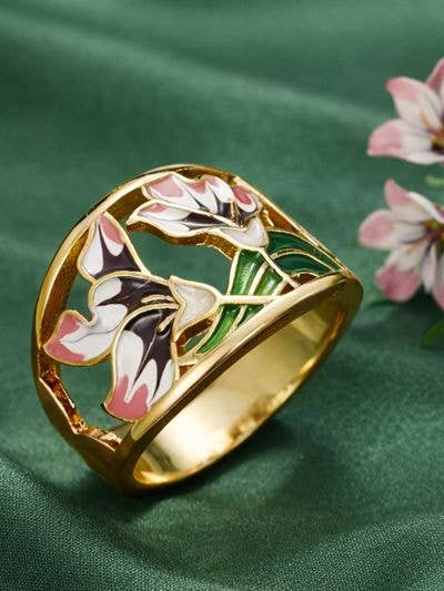 Anillo de Flor Tropical de Cuba for wholesale by Wild & Free