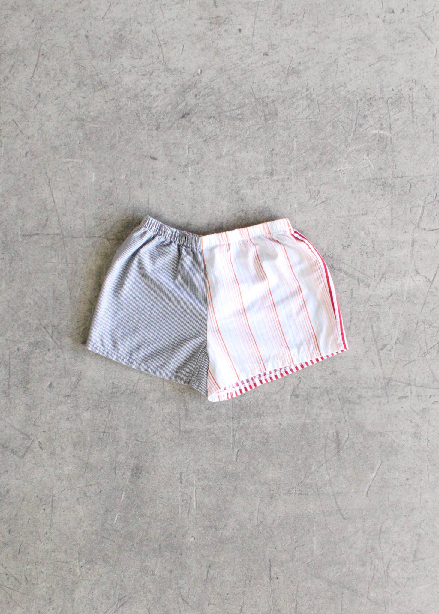 American Recycled Clothing - Wholesale Shorts - Women's - Striped Shirting Pieced Short Bundle5